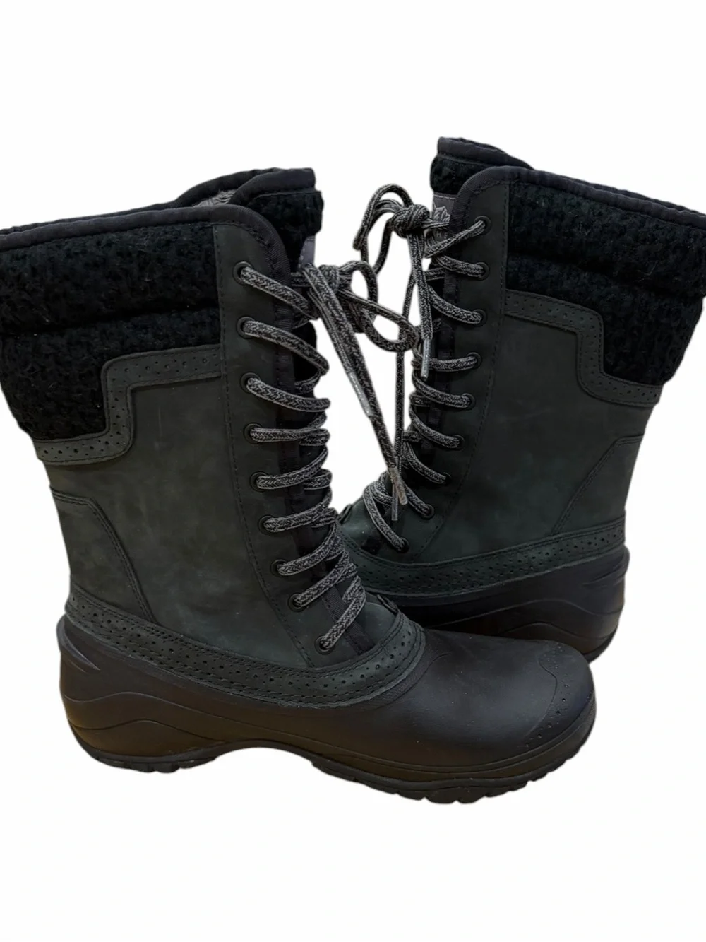 The North Face Shellista II Mid Black Winter Snow Boots Size 7.5